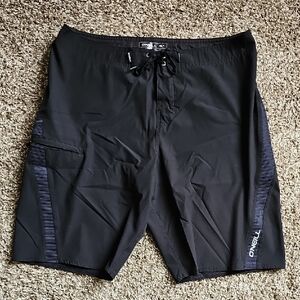 EUC O'Neill Superfreak Men's Black Board Shorts Size 34